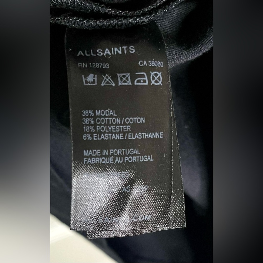 AllSaints Daphne Dress Black 4 - Picture 9 of 11